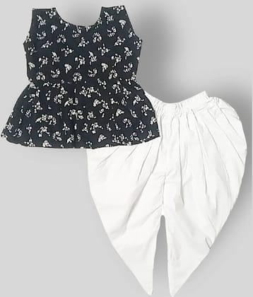 harshvardhanmart Pack of 1 Girls 100% Cotton Top With Dhoti ( Multi Color )