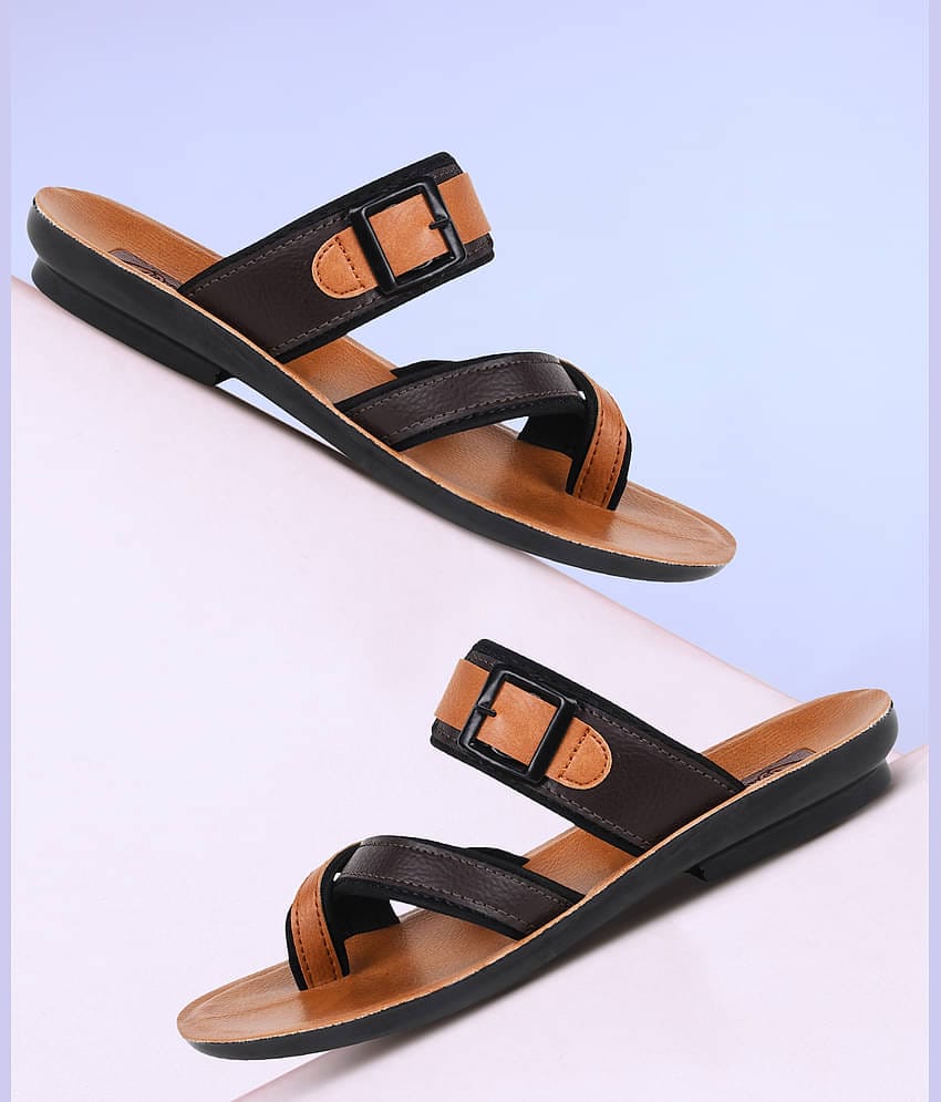 PUPINE Tan Men's Thong Flip Flop