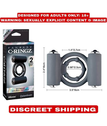 Vibrating Double Bullet Vibrator Ring Cock Ring For Added Pleasure | Sex Toys For Men By Kamahouse