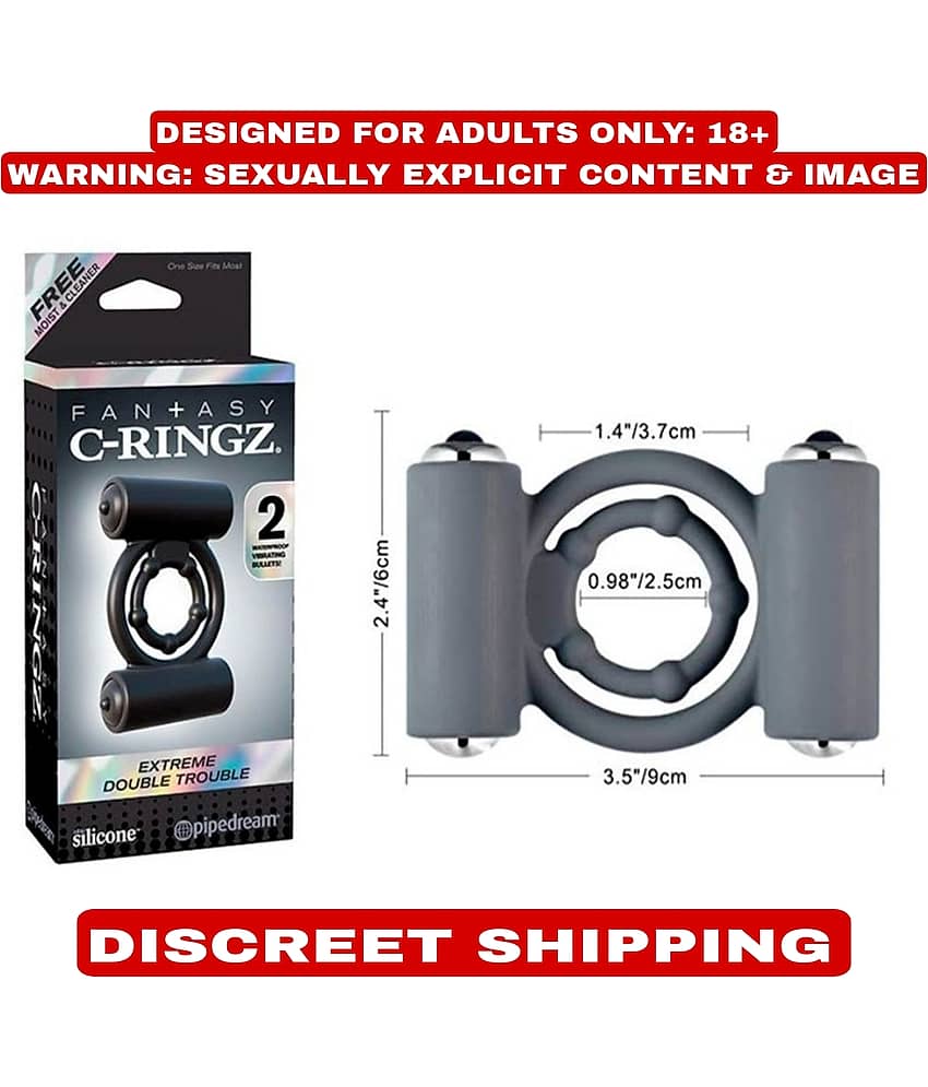 Vibrating Double Bullet Vibrator Ring Cock Ring For Added Pleasure | Sex Toys For Men By Kamahouse