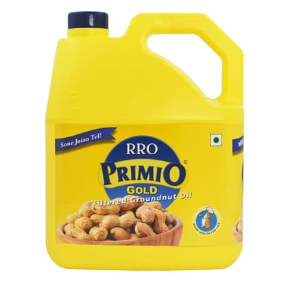RRO Primio Gold Filtered Groundnut Oil 5 Ltr Jar