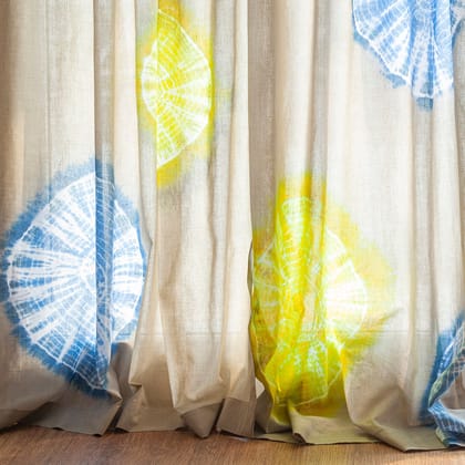 Mojito - Shibori Mulmul Curtains 108 Inches / 9ft