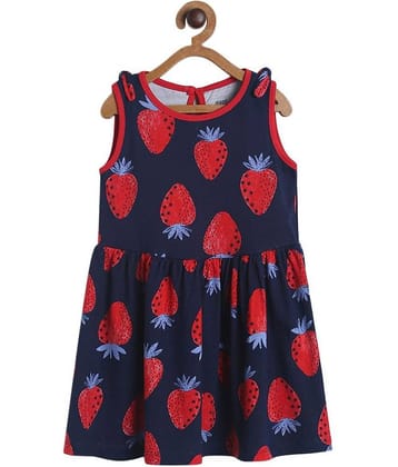 MINI KLUB Pack of 1 Baby Girls 100% Cotton Dress ( Navy )