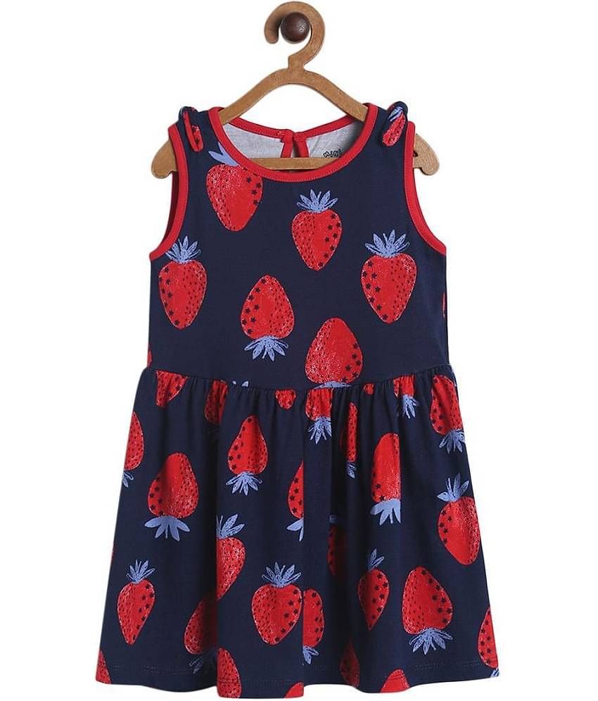 MINI KLUB Pack of 1 Baby Girls 100% Cotton Dress ( Navy )