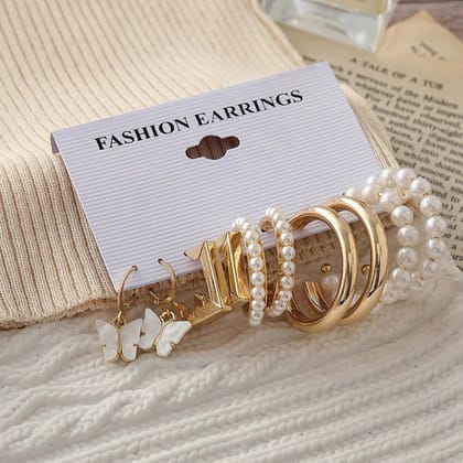 Set of 5 ChicDrop & Hoop Earrings