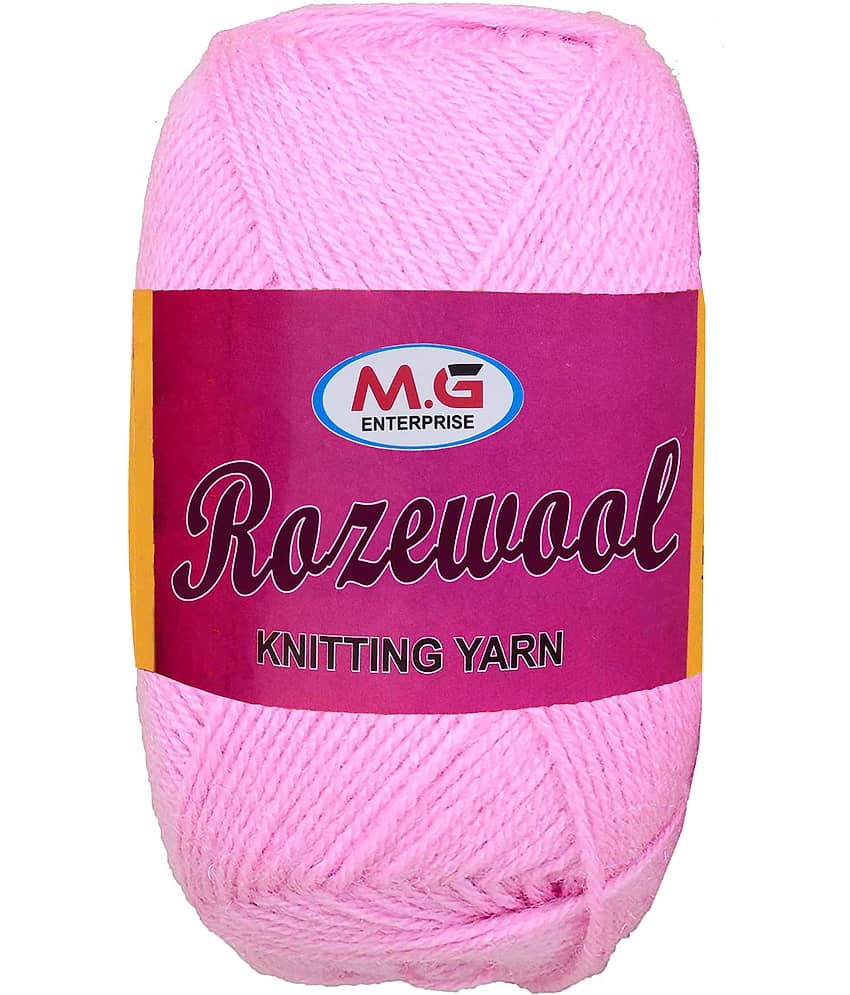 Rosewool  Pink 200 gms Wool Ball Hand knitting wool- Art-FIH