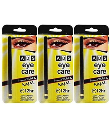 ADS 12 Hrs Eye Care Kajal Pencil Pack OF 3 3.2 gm