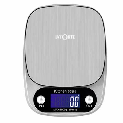 Digital Kitchen Weight Scale Food Weight Machine for Health, Fitness, Home Baking & Cooking (5 Kg, 1 Year Warranty & Batteries Included)