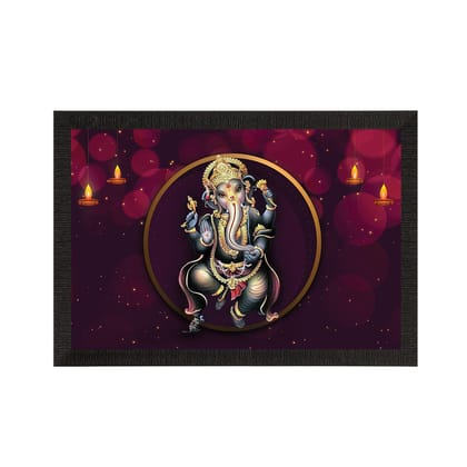 Lord Ganesha Satin Matt Texture UV Art Painting