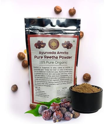 Ayurveda Amrita Pure Reetha Powder For Hair & Scalp | 100 Gram