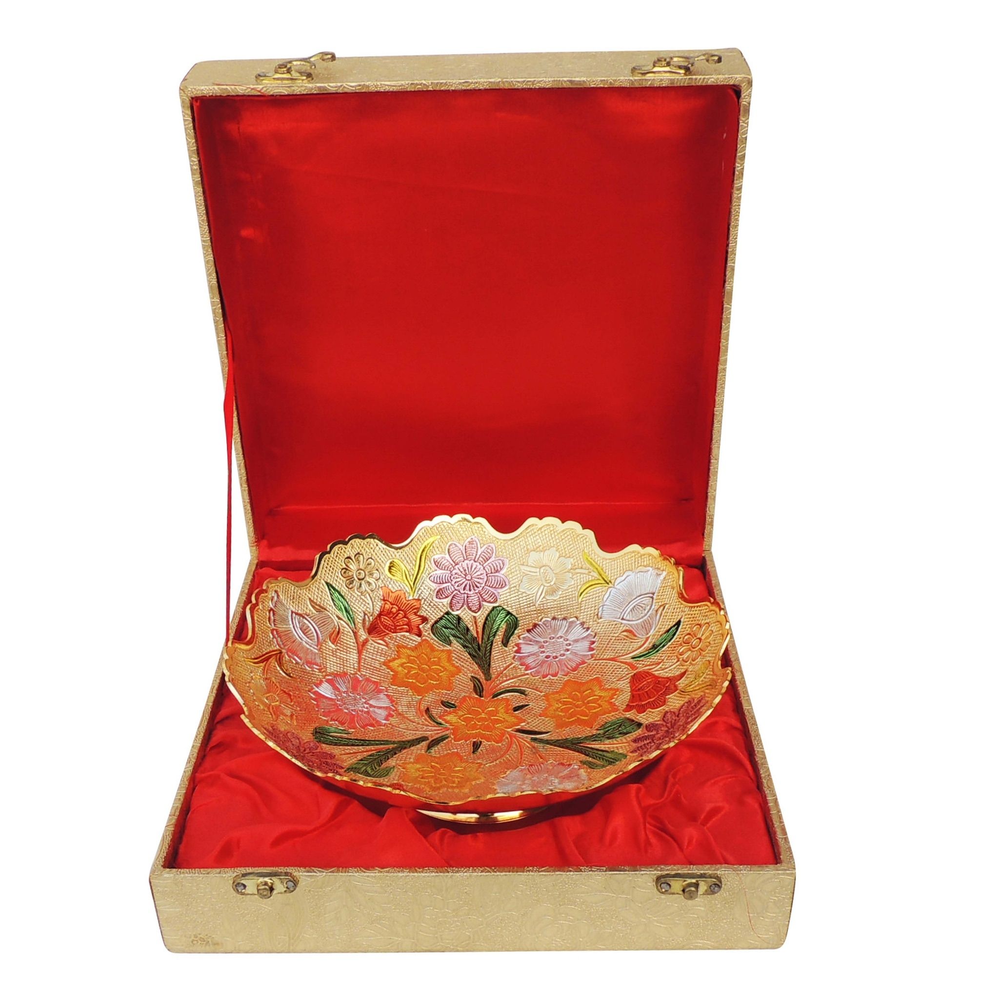Brass Decorative Bowl With Velvet Box (BMAS235)