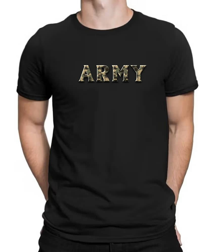code yellow Men Polyester Regular Fit Printed T-Shirt ( Black )