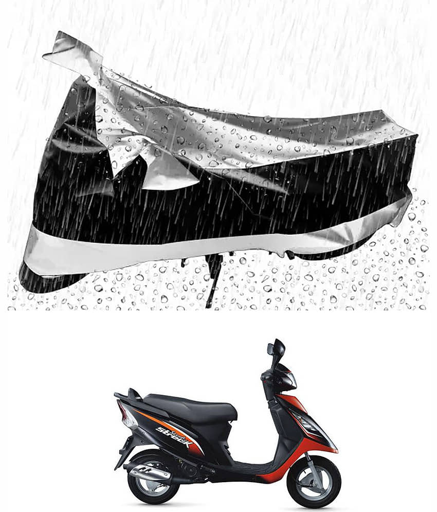 JVG Bike Body Cover for TVS Scooty Streak ( Pack of 1 ) , Silver