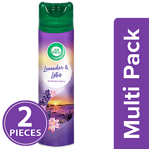 Airwick Air Freshener Spray, Lavender & Lotus and Rose & Saffron, 245 ml (Pack of 2)