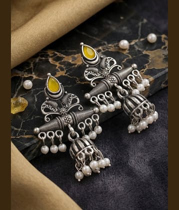 Bhagya Lakshmi Yellow Drop Earrings ( Pack of 1 )