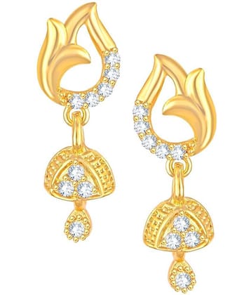 VIVASTRI Golden Drop Earrings ( Pack of 1 )