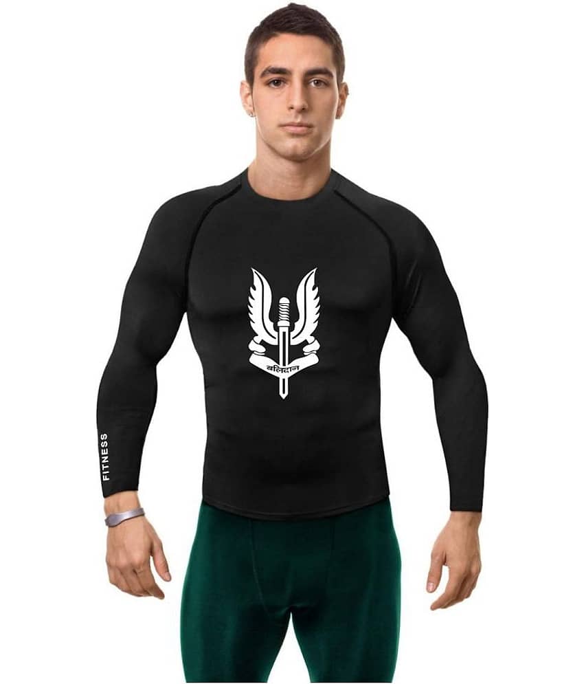 Just rider Indian army logo balidan  Active Wear Full Sleeve- T-Shirt