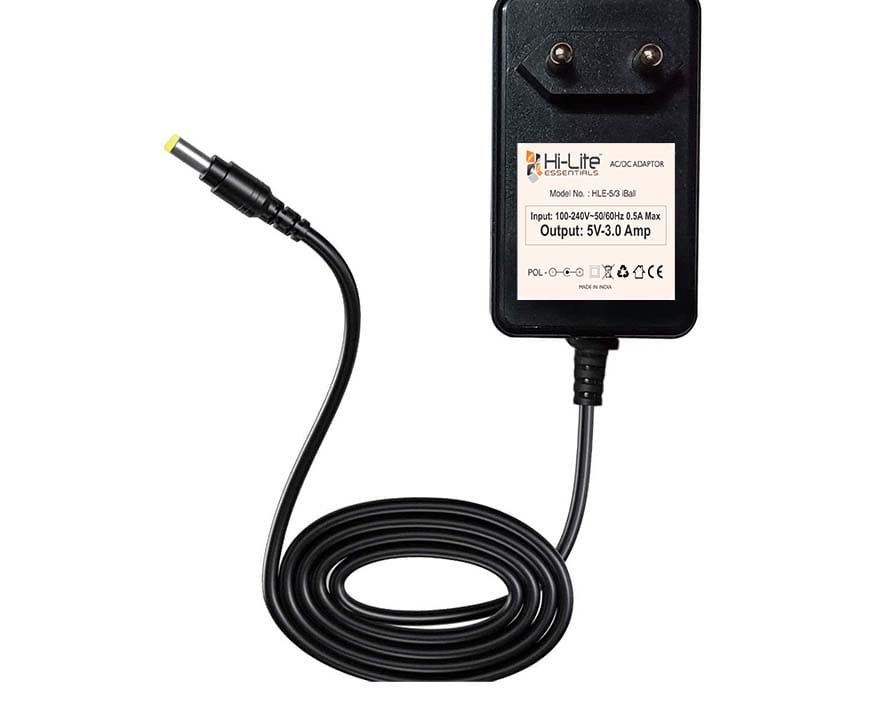 Hi-Lite Essentials 5V 3Amp Power Adapter Laptop Charger for Zed Air Laptop - Thin pin (check Laptop Back)