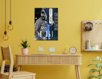 "Virat: The King #18"- Shiny & Sturdy Metallic Poster  Art That Pops & Sticks-A6