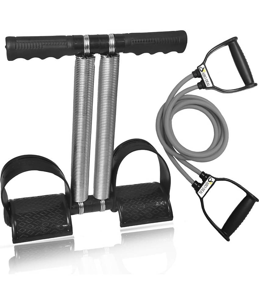 Toning Tube & Tummy Trimmer - Double Spring Waist Pull Reducer Home Gym Equipment, Abdominal Abs Triceps Exerciser (Multicolor)