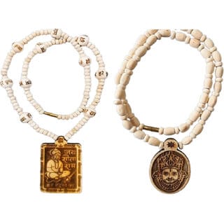 Abhimantrit-Bageshwardham Mala Hanuman Ji Tulsi Mala Beads Wood Necklace