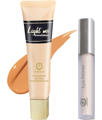 Colors Queen Light Me Foundation with Fit for U Matte Compact Powder (Combo of 2)