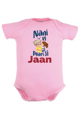 Nani Ki Pyari Si Jaan Baby Romper | Onesies-Pink / Baby Romper / 0-3 Months