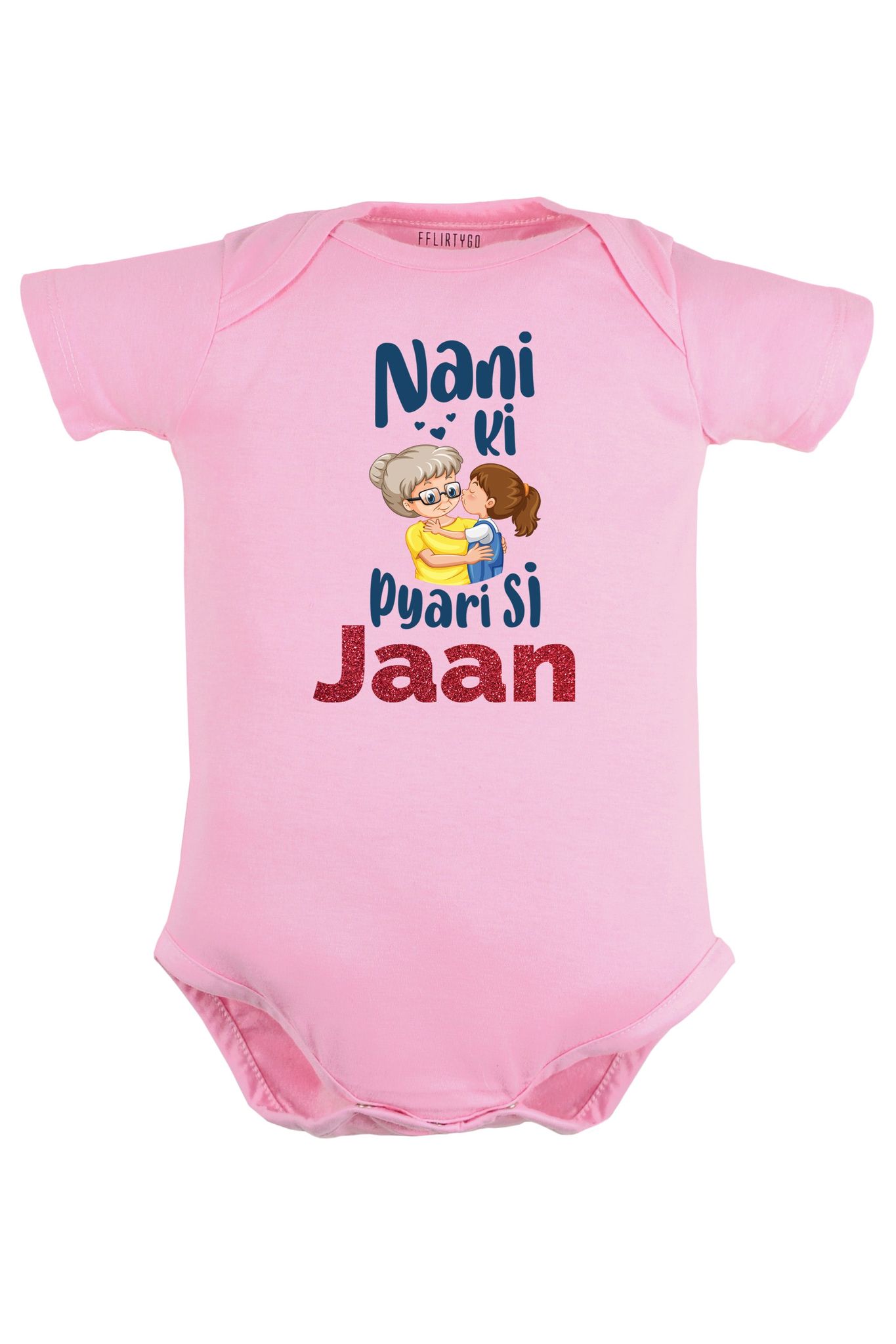 Nani Ki Pyari Si Jaan Baby Romper | Onesies-Pink / Baby Romper / 0-3 Months