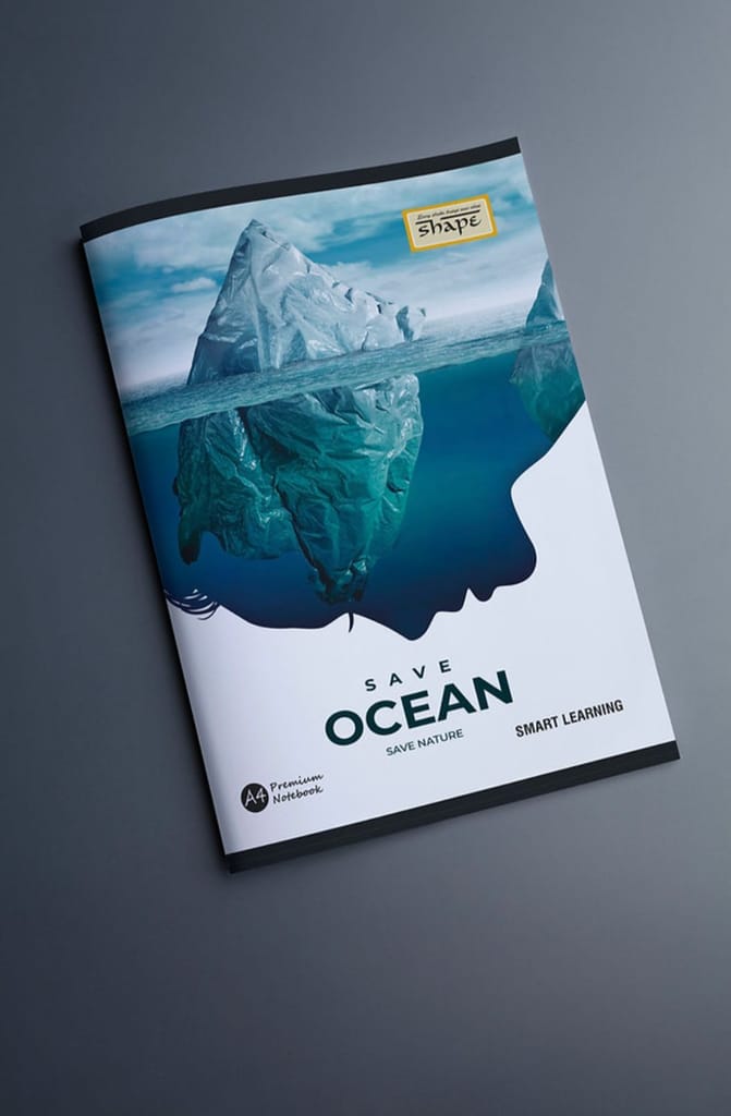 Shape A4 Notebook - 140 Pages, Plain, Soft Cover