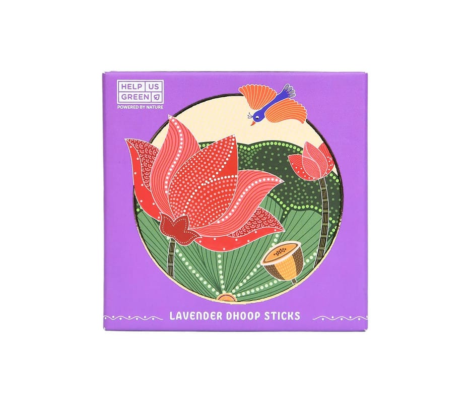 Help Us Green Handmade Natural Lavender Dhoop Sticks, 40 Sticks