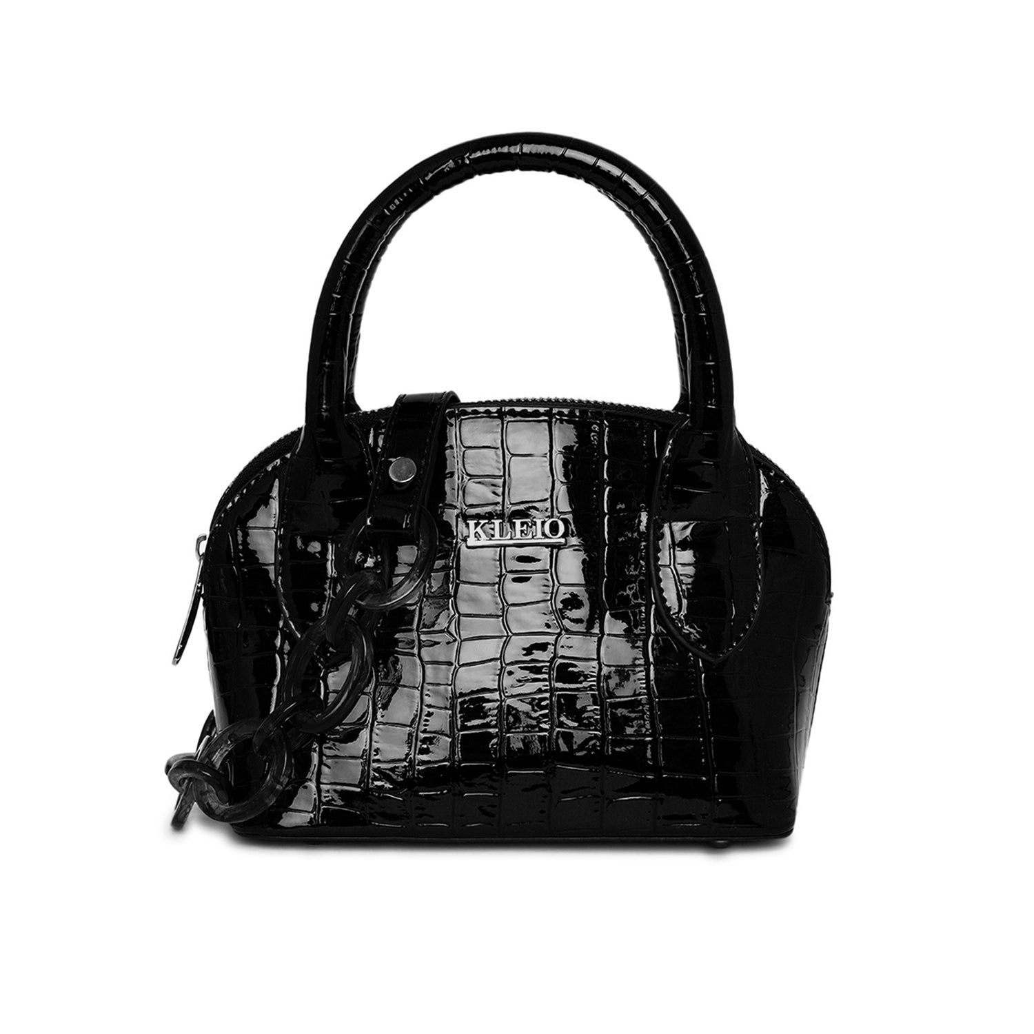 Croco Vegan Sling (S)-Black
