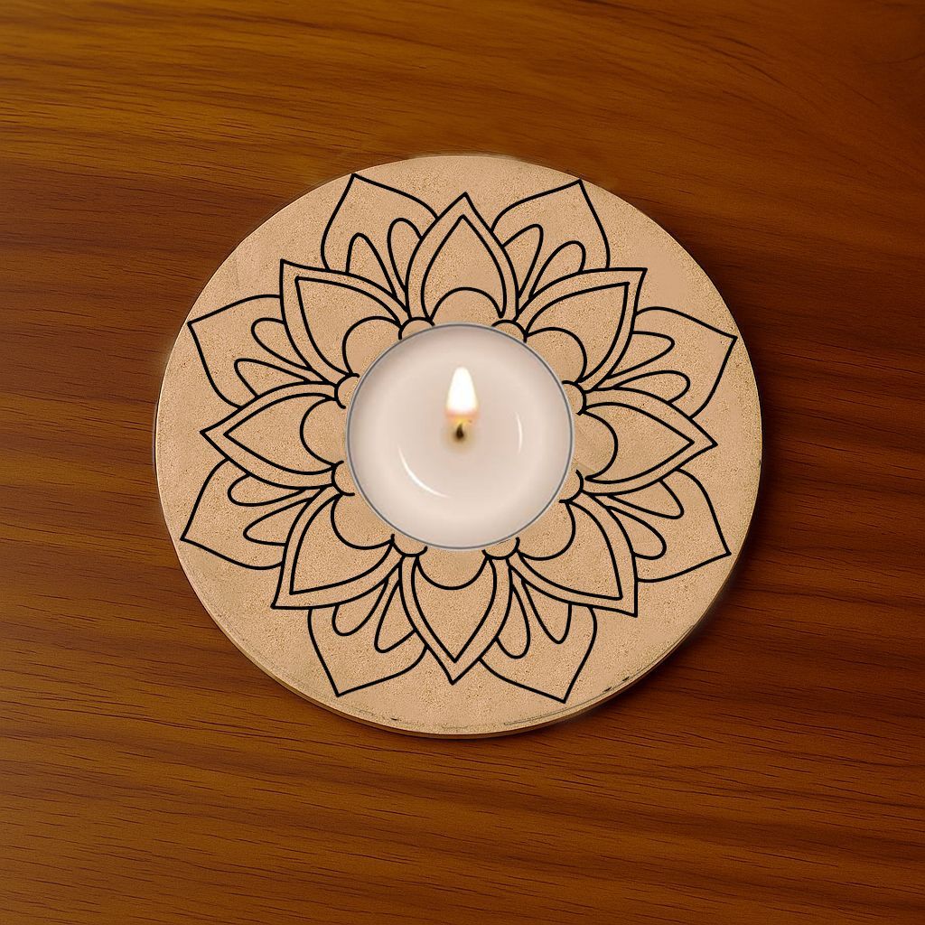 Dbeautify's Tea Light Candle Holder – Artistic Festive Décor - Pooja Needs | Buy online on ZillyBuy