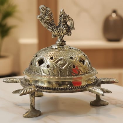 Brass Peacock Shape Luab Dan No. 1 – Traditional Decorative Item, Height : 4.5 Inch (ZMAS642 B)
