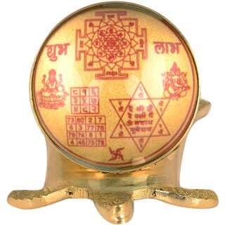 KESAR ZEMS Brass Shree Tortoise Yantra With Vastu Sampuran Shree Yantra Inside Half Of Ball Lence The Symbols Of Persist