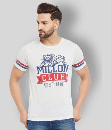 The Million Club Pack of 1 Cotton Blend Regular Fit Men's T-Shirt ( Grey )