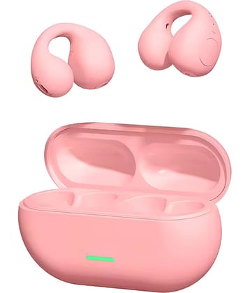 VERONIC T75 EAR CLIP OWS Bluetooth True Wireless (TWS) On Ear 30 Hours Playback Comfirtable in ear fit IPX4(Splash & Sweat Proof) Pink