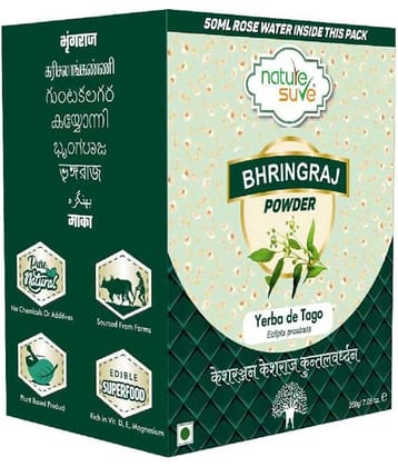 Nature Sure Bhringraj Powder 200G With Free Rose Water 50Ml