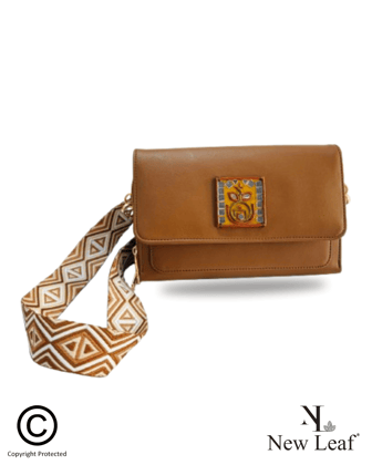 Terra Mosaic Handcrafted Lippan Art Mini Wallet Sling