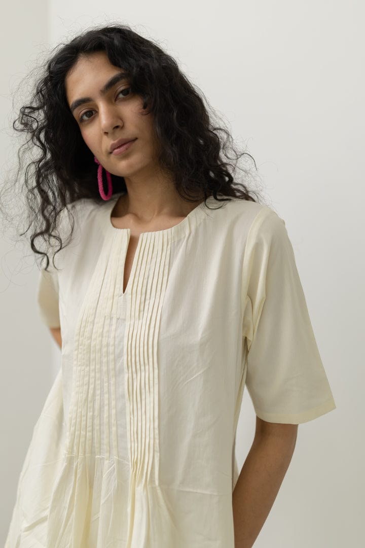 Chalk Pintucks tunic-S