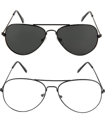 Kanny Devis - Black Pilot Sunglasses ( Pack of 2 )