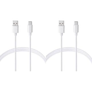 PHILIPS DLC2528M(SET OF 2) 1.2 m USB Type C Cable (Compatible with MOBILES, White)_302clone.