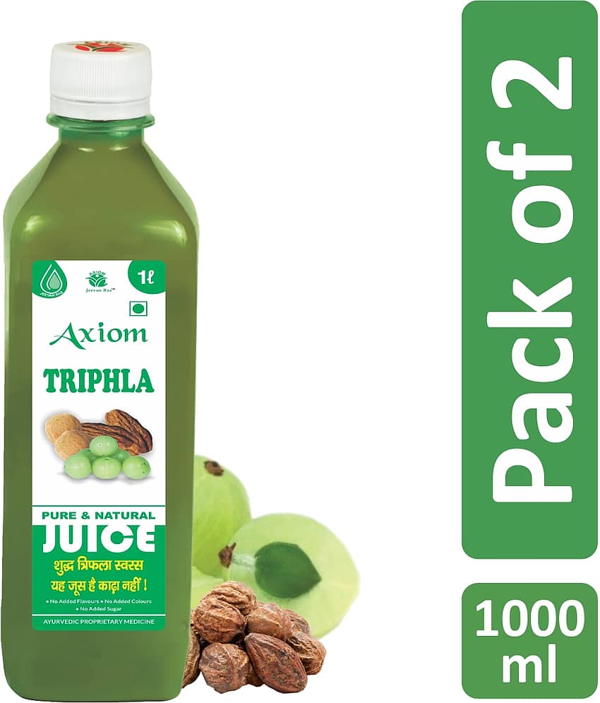Axiom Triphla Juice 1000ml (Pack of 2) |100% Natural WHO-GLP,GMP,ISO Certified Product