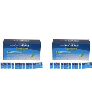 On Call Plus Blood Glucose 100 Test Strips (Pack of 2X50)