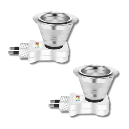 NSVL 2 PC Electric Kapoor Dani Stand Kapur Incense Burner/ kapurdani / kapoordani / Camphor Burner / Classy Puja Articles