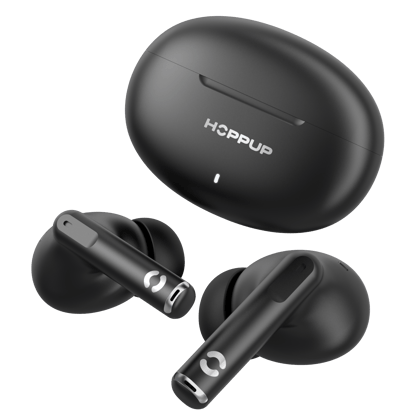 HOPPUP AirDoze S40 Earbuds with 13MM Drivers, 40H Playtime, Rage Mode,ENC & Type-C Bluetooth Headset