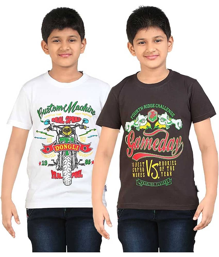 Dongli Pack of 1 Boys Cotton Polo T-Shirt ( Multi Color )