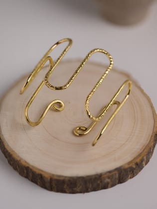 Roller Brass Statement Adjustable Bracelet