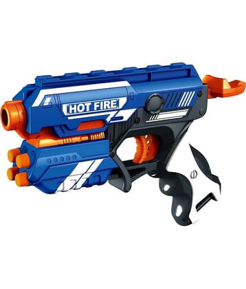 Toy Cloud Manual Soft Blaster Bullet Dart Gun Toy with 10 Soft Bullets, Safe and Long Range Shooting Gun (5 Soft Foam Bullets and 5 Suction Dart Bullets)