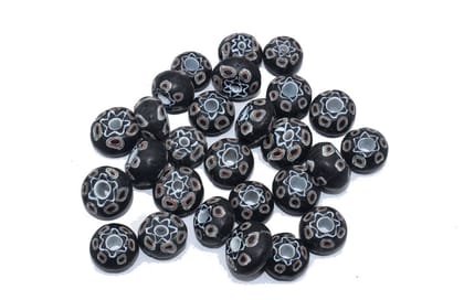 Chevron Glass  beads, 6-layer glass chevron beads, Venetian chevron, trade bead Venetian, African trade bead, vintage Murano glass beads , BWSRON-057-Per Packet of 40 Pieces (100 Gram) / 15X9 MM