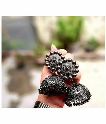 Samridhi DC Silver Jhumki Earrings ( Pack of 1 )